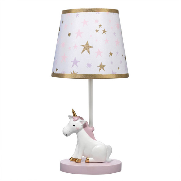 Bedtime Originals Rainbow Unicorn Lamp w/Shade & Bulb