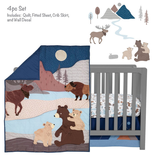 Lambs & Ivy Big Sky 4-Piece Bedding Set