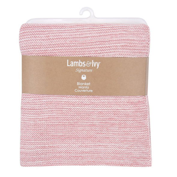 Lambs & Ivy Knit Blanket - Pink Heather