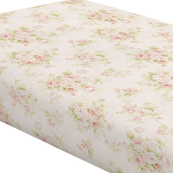 Liz and Roo Pink Floral Shabby Chic Changing Pad Cover
