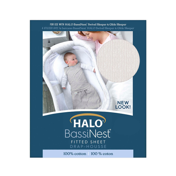 HALO Bassinest Sheet, 100% Cotton, Herringbone