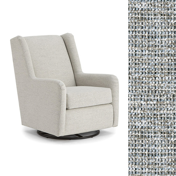 Best Chairs Brianna Swivel Glider in Pelican