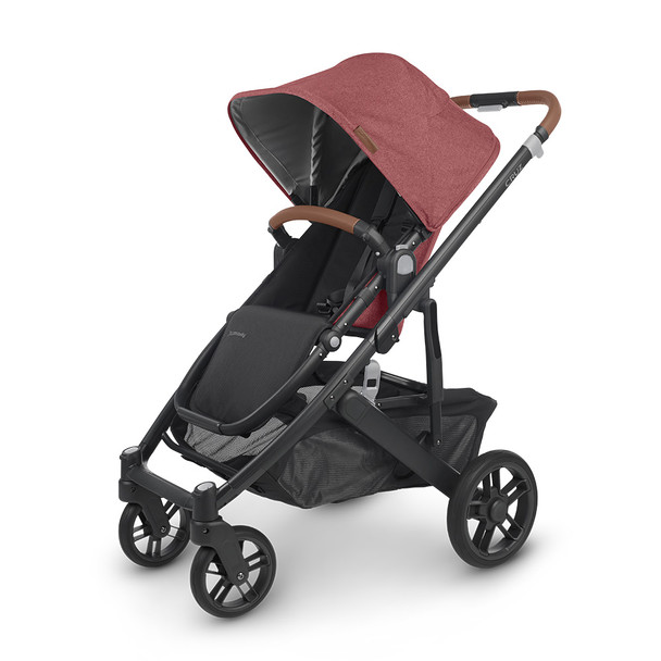 UPPAbaby CRUZ V2 Stroller - LUCY (rosewood melange/carbon/saddle leather)