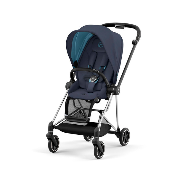 Cybex Mios 3 Stroller Seat Pack  - Chrome/Black + Nautical Blue