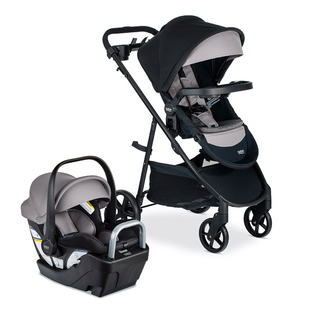 Britax Willow Brook S+ Travel System w/ Aspen Base in Graphite Onyx - Bambi Baby