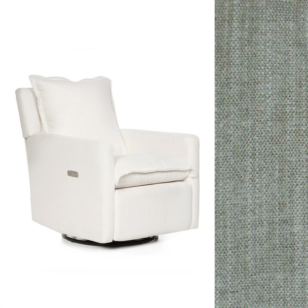 Oilo Flynn Recliner w/ Power in Dream Celadon