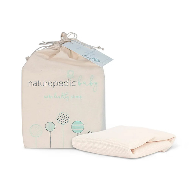 Naturepedic Breathable Mini Crib Mattress Cover - Natural