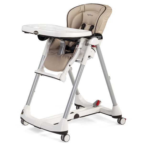 Peg Perego Prima Pappa Best Highchair in Cappuccino-Beige with brown trim