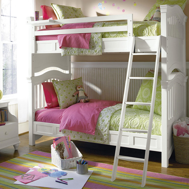 Smart Stuff Classics 4.0 Twin Over Twin Bunk Bed in Summer White