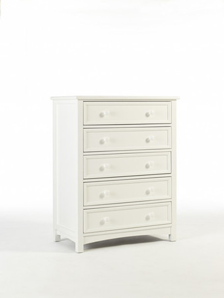 Bonavita Easton Collection Five Drawer Dresser in Classic White