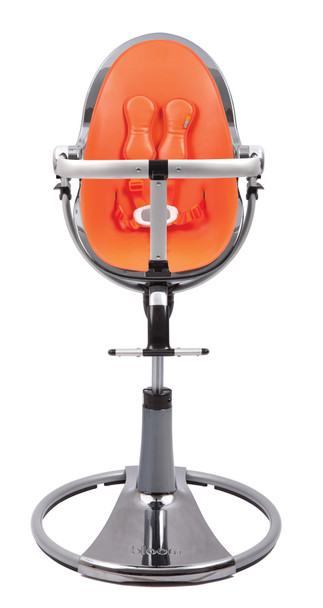 Bloom Fresco Chrome Special Edition Highchair with Pad Starter Kit in Mercury and Harvest Orange