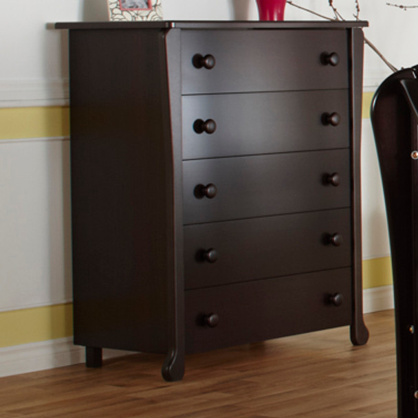 Pali Manon Five Drawer Dresser in Mocacchino