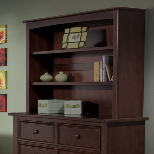 Pali Gala Collection Bookcase Hutch in Mocacchino