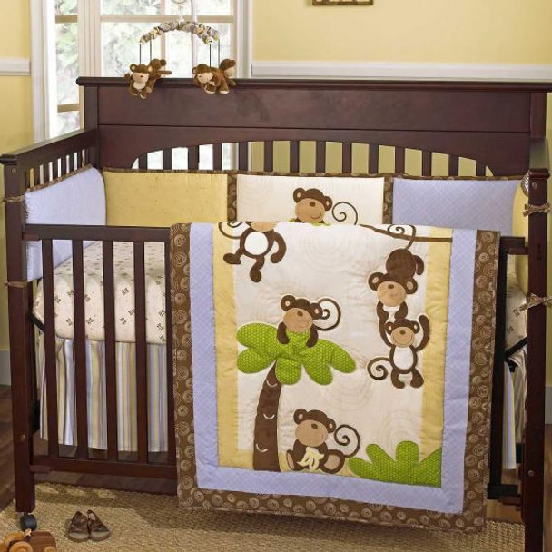 CoCo and Company Monkey Time 4 Piece Bedding Set