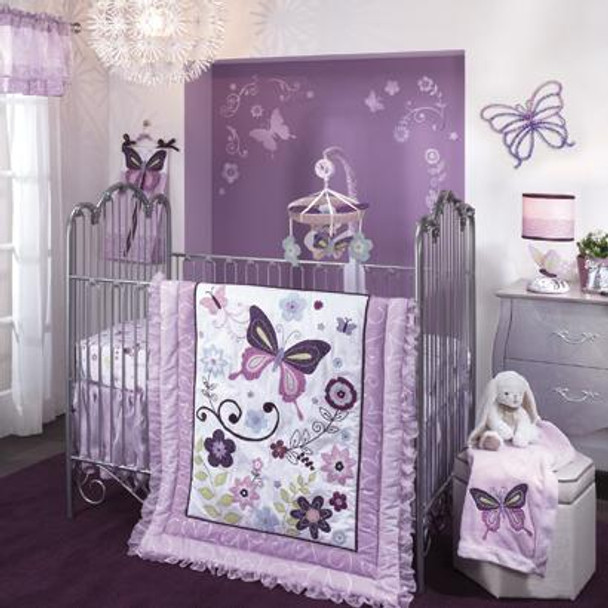 Lambs & Ivy Butterfly Lane 5 Piece Bedding Set