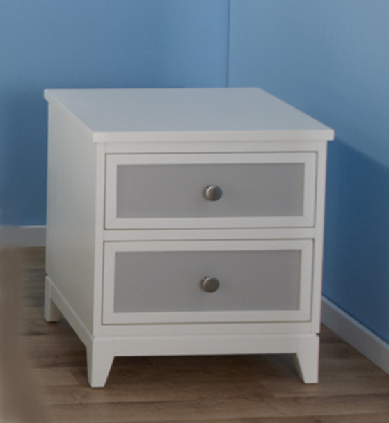Pali Treviso Collection Nightstand in White/Grey