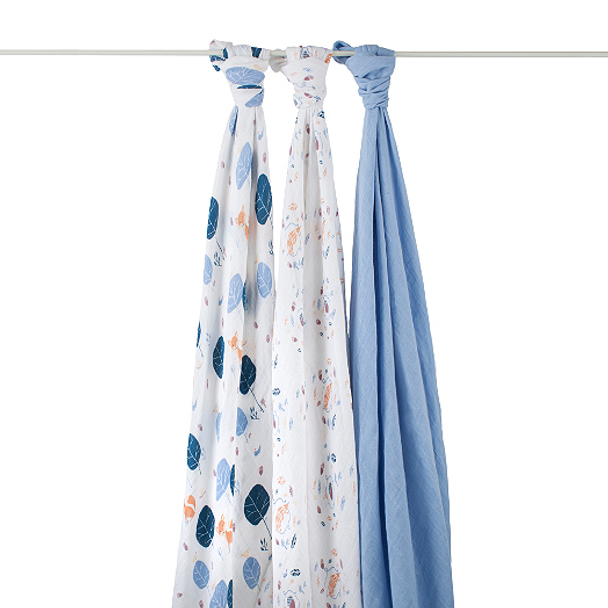 Aden + Anais¬Æ Organic 3-Pack Muslin Swaddles in Into The Woods