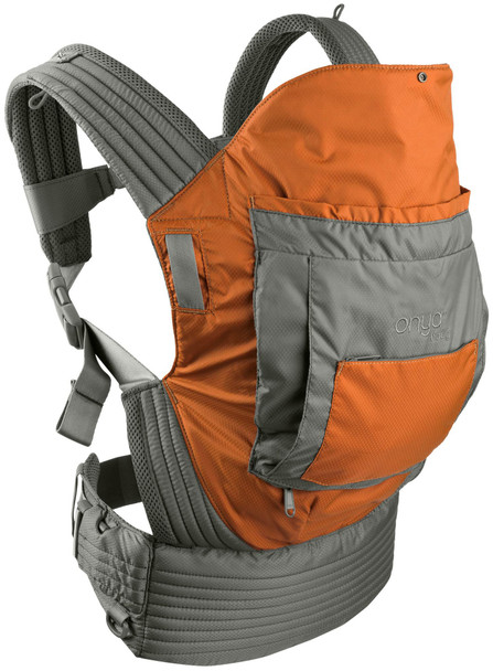 Onya Baby Outback Baby Carrier in Burnt Orange and Slate Gray