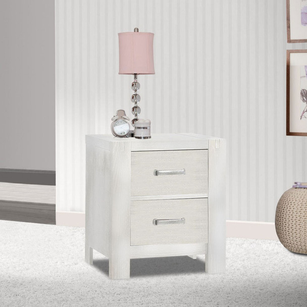 Natart Rustico Collection Nightstand in White