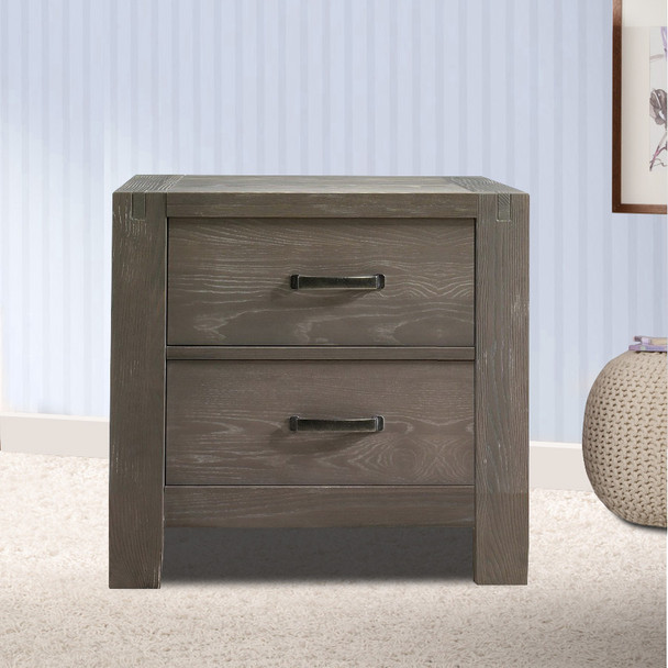 Natart Rustico Collection Nightstand in Owl