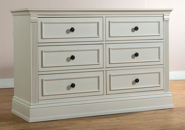 Westwood Trinity Collection 6 Drawer Dresser in Belgium Cream