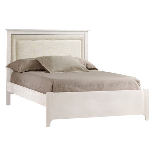 NEST Emerson Collection Double Bed 54" with Low profile footboard & rails in White