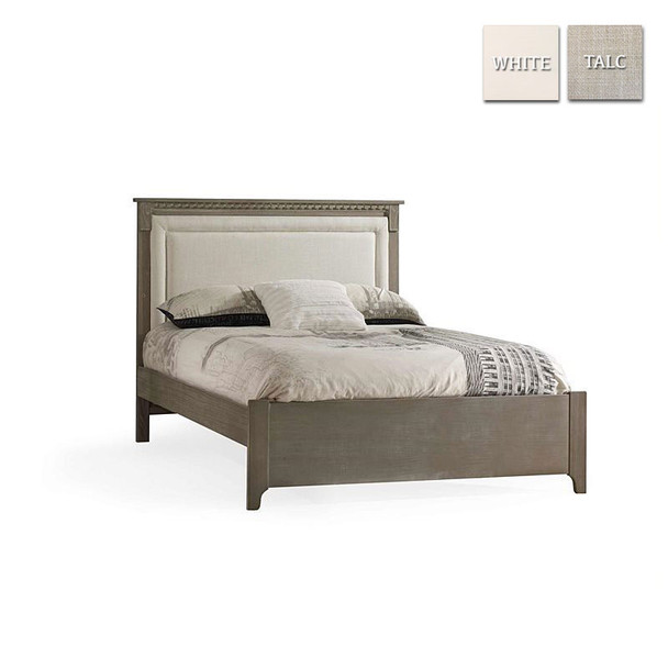Natart Ithaca Collection Double Bed 54" with Low profile footboard & rails in White
