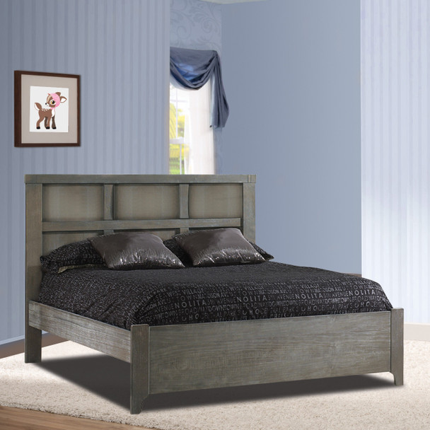 Natart Rustico Collection Double Bed 54" with Low profile footboard & rails in Owl