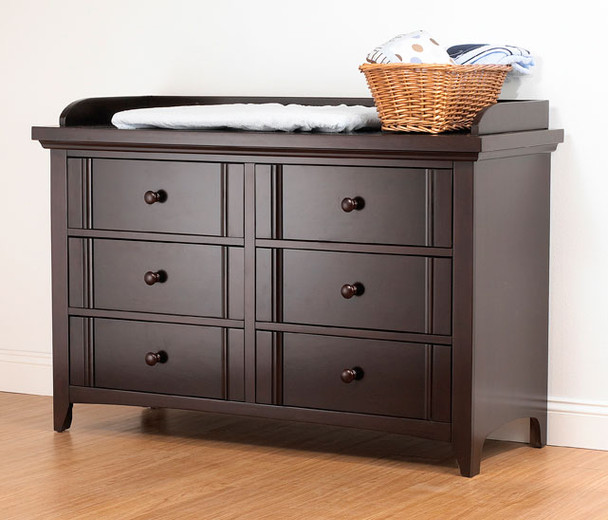 Lusso Nursery Seville Collection Double Dresser in Espresso