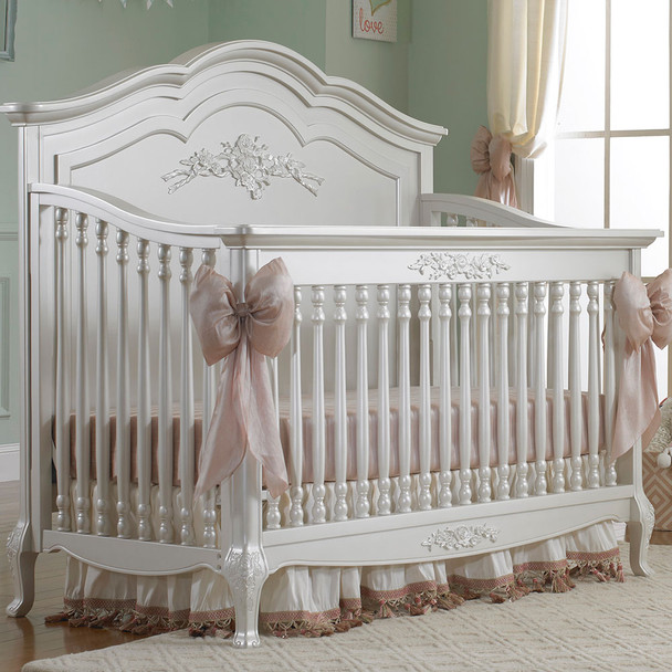 Dolce Babi Angelina 2 Piece Nursery Set in Pearl - Crib, 5 Drawer