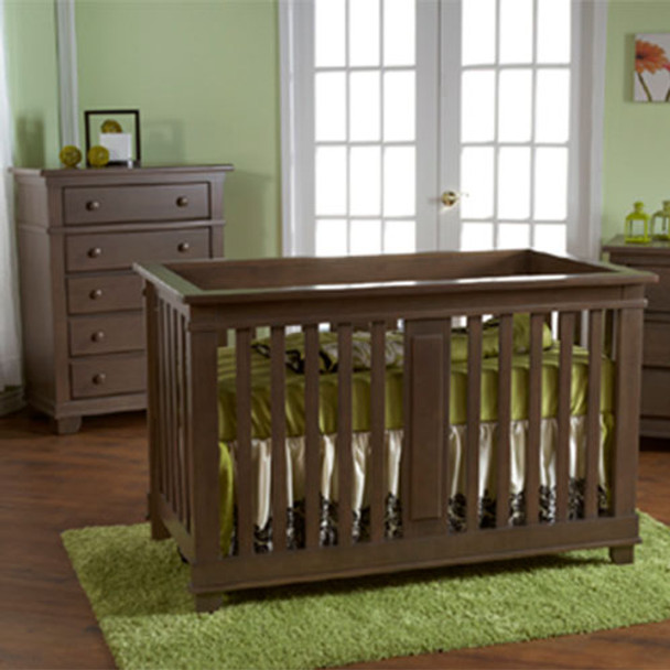 Pali Lucca 2 Piece Nursery Set Crib and 5 Drawer in Slate