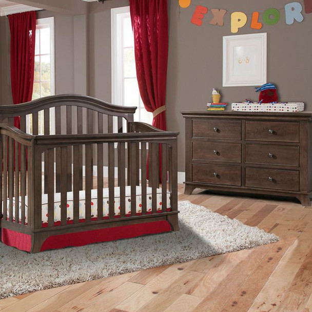 Stella Baby & Child Kensington 2 Piece Nursery Set in Madeira - Crib and Double Dresser