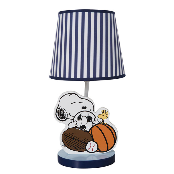 Bedtime Originals Snoopy Sports Lamp w/Shade & Bulb