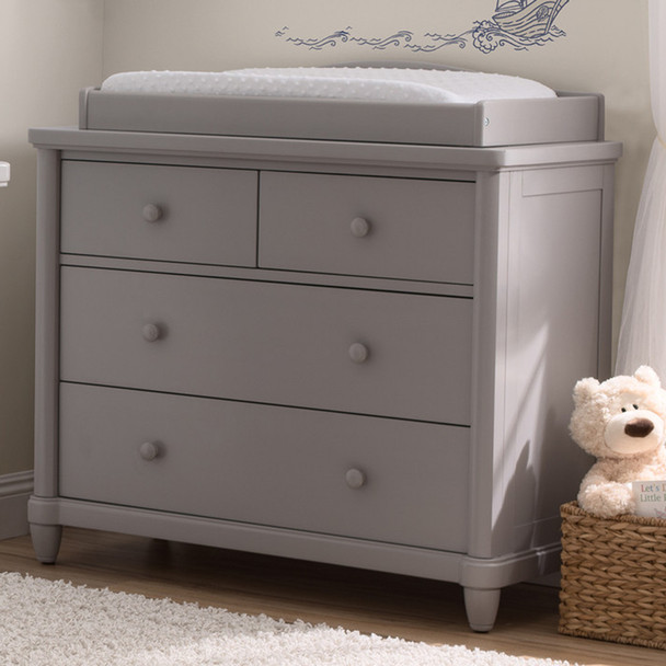 Simmons Belmont Collection Dresser with Changing Top in Grey