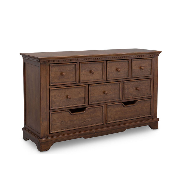Simmons Tivoli Collection 9 Drawer Dresser in Antique Chestnut