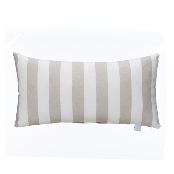 Glenna Jean Twiggy Rectangle Pillow-Grey and White Stripe