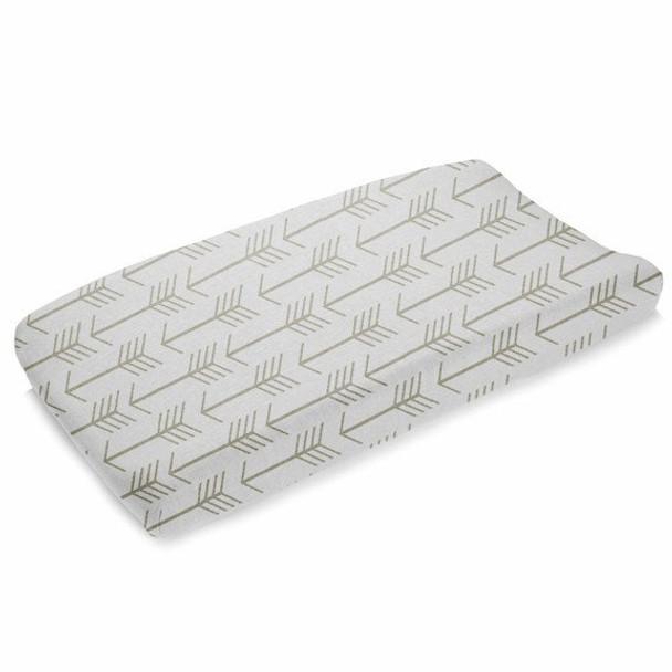 Liz and Roo Tan Arrow Contoured Changing Pad Cover