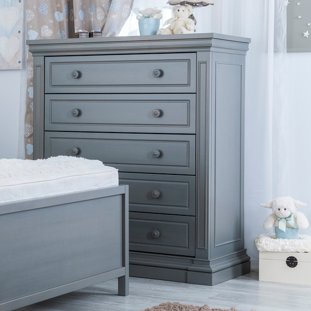 Silva Jackson 5 Drawer Chest in Flint - Bambi Baby