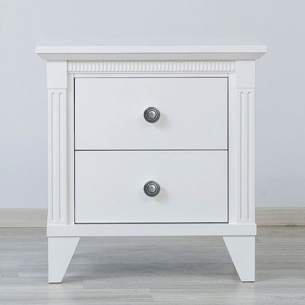 Silva Edison Nightstand in White - Bambi Baby