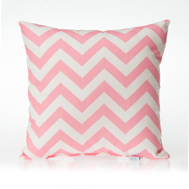 Glenna Jean Swizzle Pink Pillow-Pink Chevron