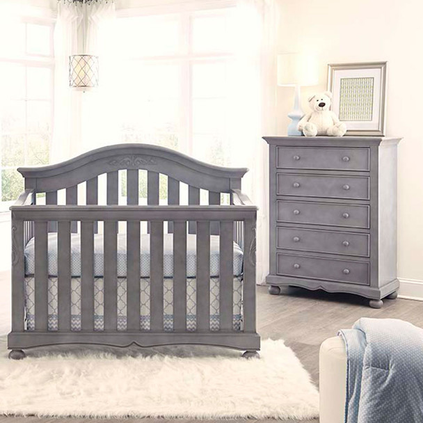 Westwood Meadowdale Collection 2 Piece Nursery Set in Cloud-Crib and 5 Drawer Chest