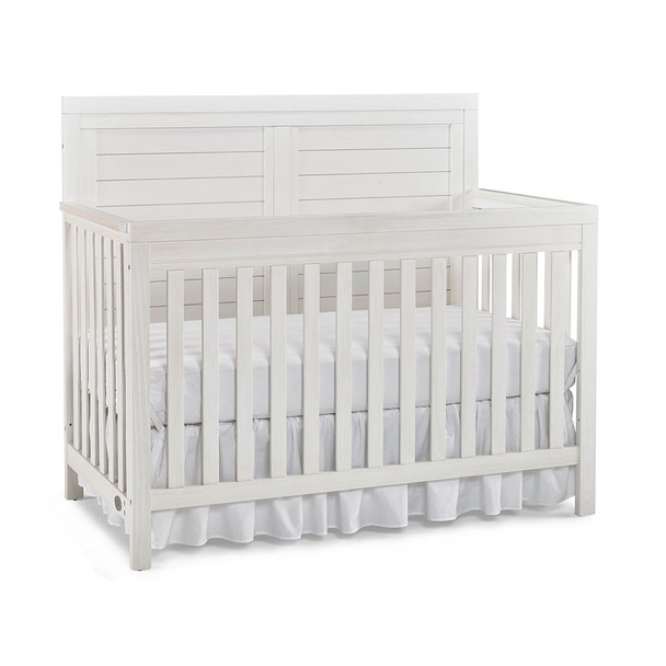 Ti Amo Castello Full Panel Crib in Wire Brush Seashell