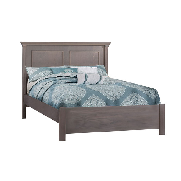 Natart Belmont Double Bed 54" with Low Profile Footboard & Rails in Grigio