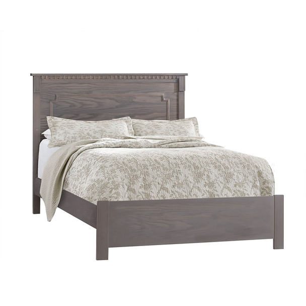 Natart Ithaca Collection Double Bed 54" with Low profile footboard & rails in Grigio