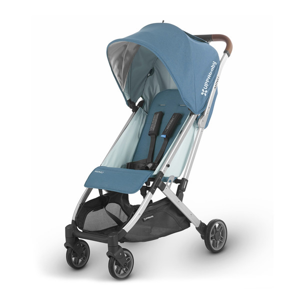 UPPAbaby Minu Stroller In Ryan (Teal Melange/Silver/Saddle Leather)