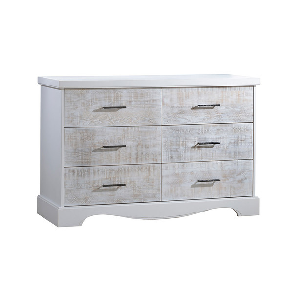 NEST Matisse Collection Double Dresser in White and White Bark