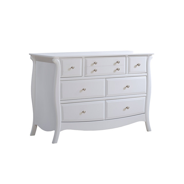 Natart Bella Collection Double Dresser in Pure White