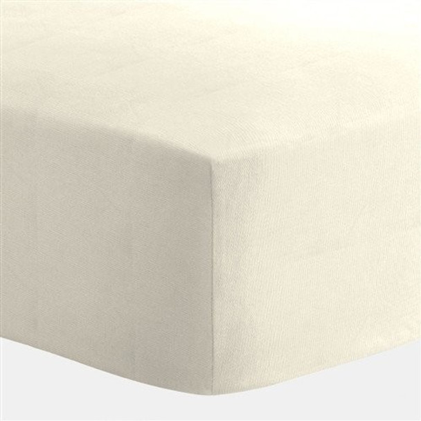 Liz and Roo Ivory Cotton Crib Sheet-1