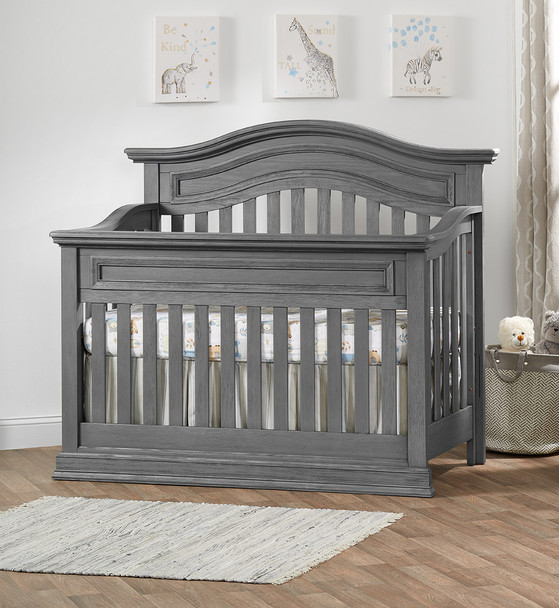 Oxford Baby Glenbrook Collection Convertible Crib in Graphite Gray