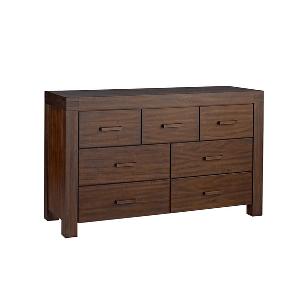 Oxford Baby Piermont Collection 7 Drawer Dresser in Rustic Farmhouse Brown